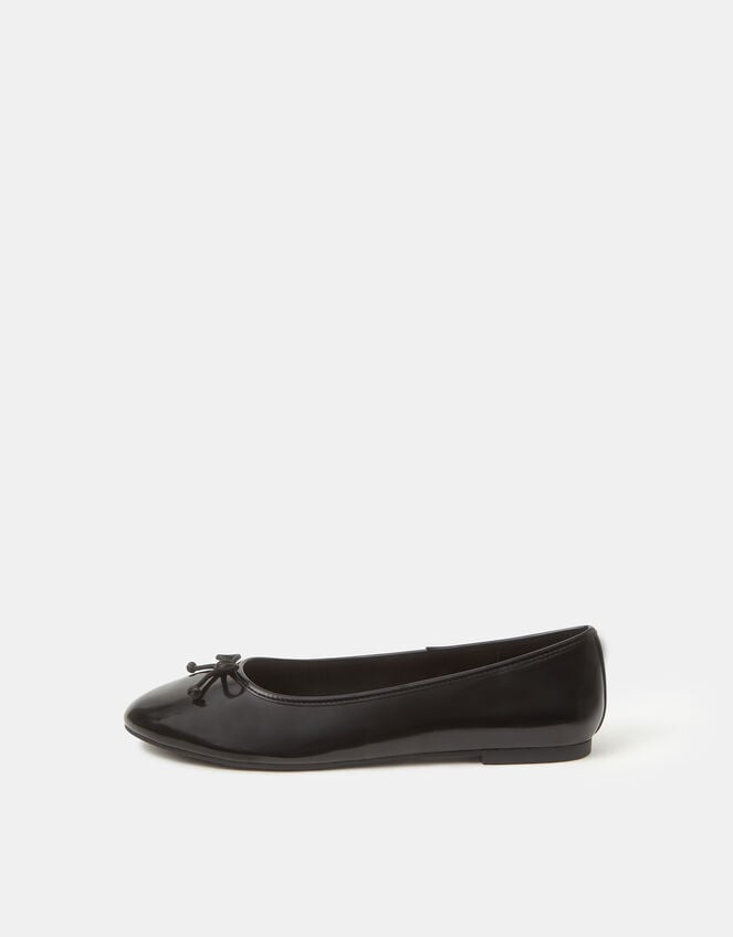 Patent Ballet Flats, Black (BLACK), large