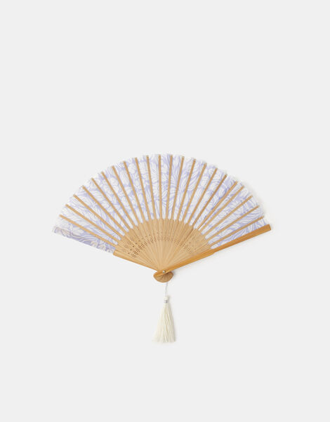 Floral Print Foldable Fan, , large