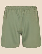 Mens Tie Waist Swimming Shorts, Green (KHAKI), large