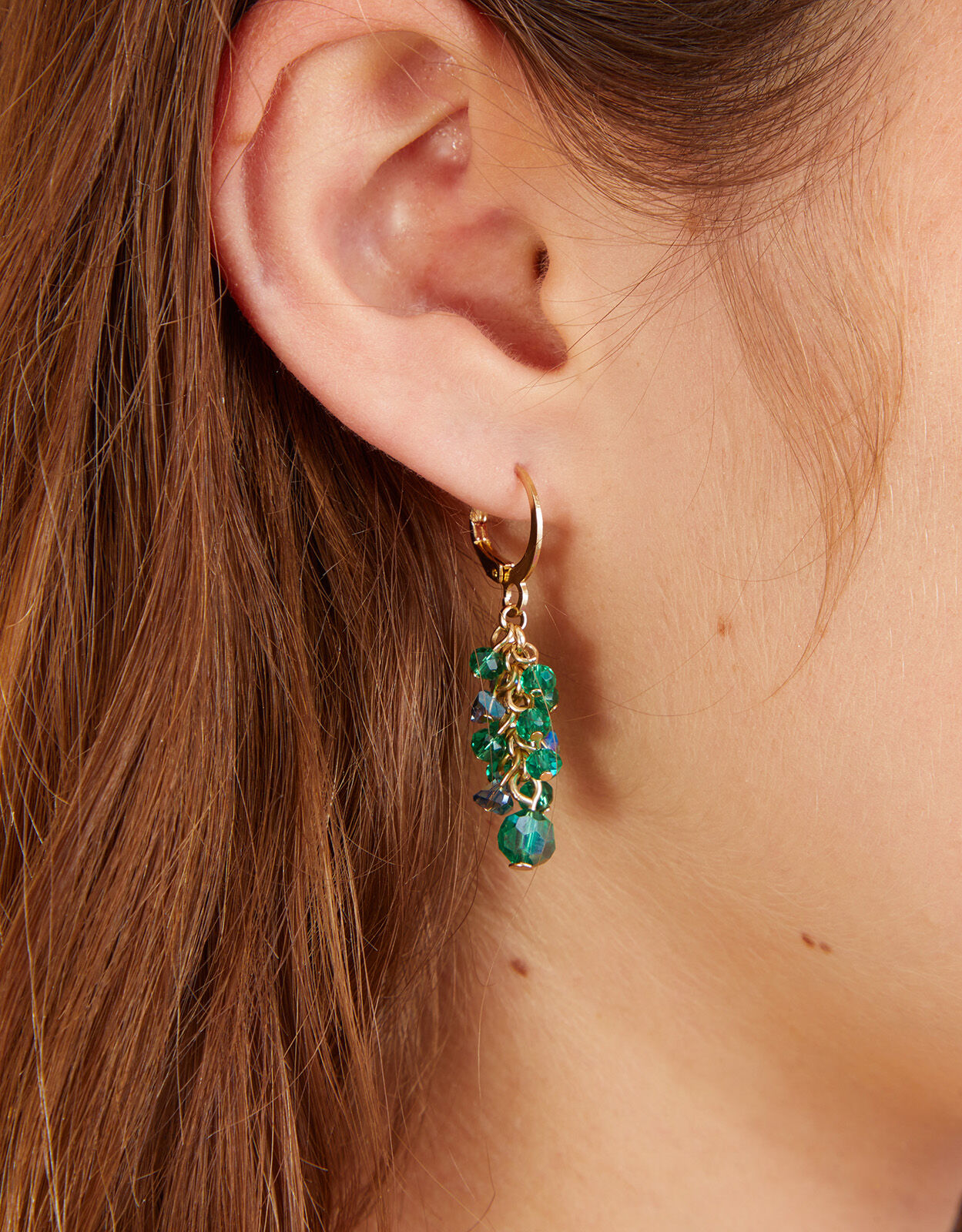 Facet Bead Drop Earrings