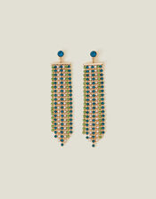 Pearl and Crystal Waterfall Earrings, , large