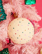 Spotty Cotton Mache Hanging Decoration, , large