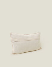 Mirror Embellished Cotton Cushion, , large