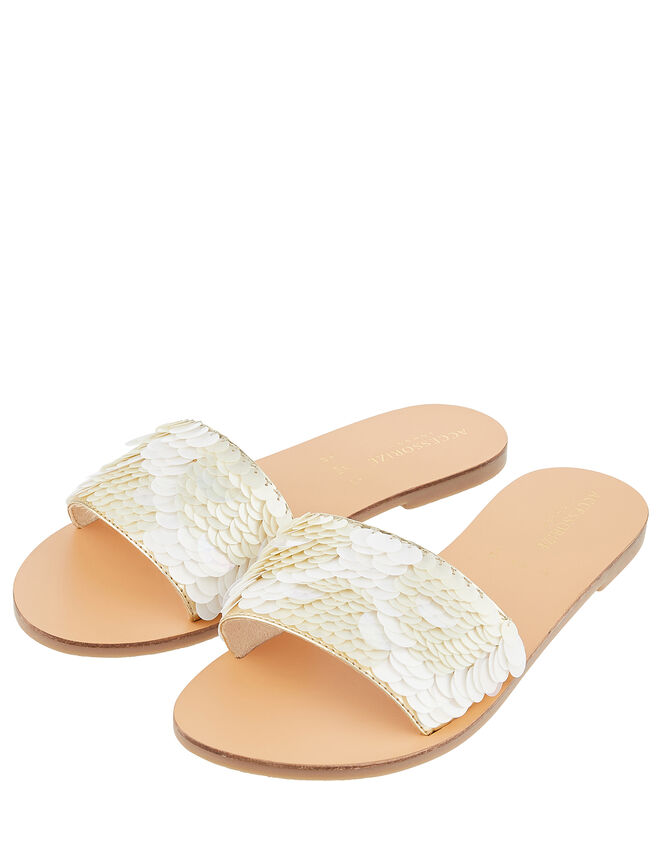 Atlanta Sequin Sliders, Cream (CREAM), large
