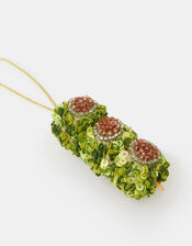 Embellished Olive Stick Christmas Tree Decoration, , large