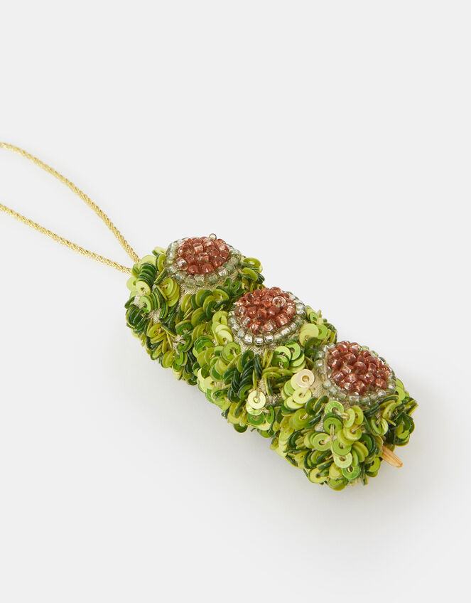 Embellished Olive Stick Christmas Tree Decoration, , large