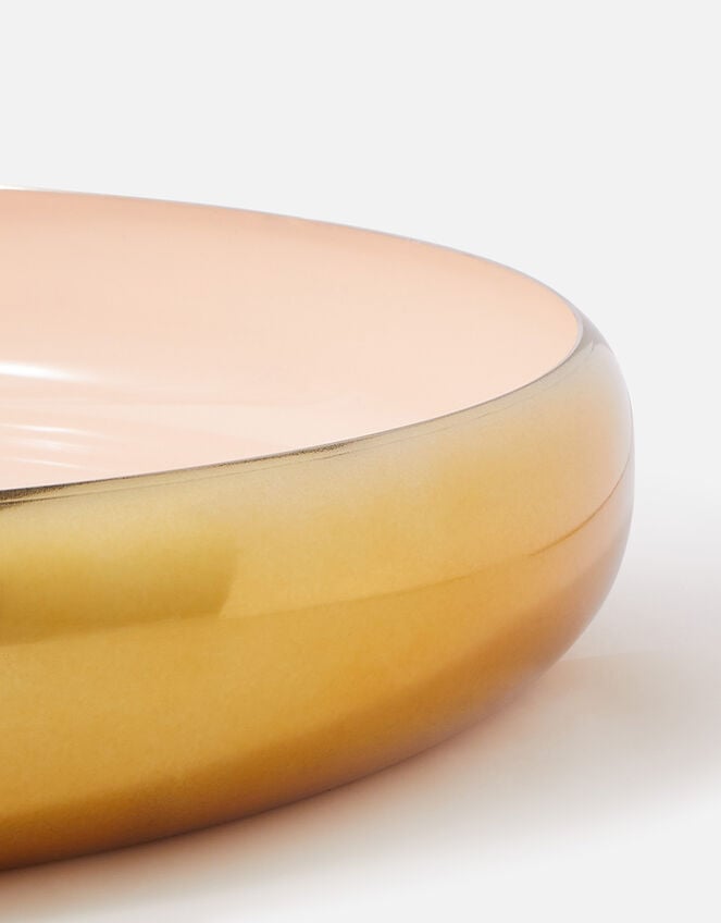 Large Round Enamel Dish Tray, Pink (PALE PINK), large