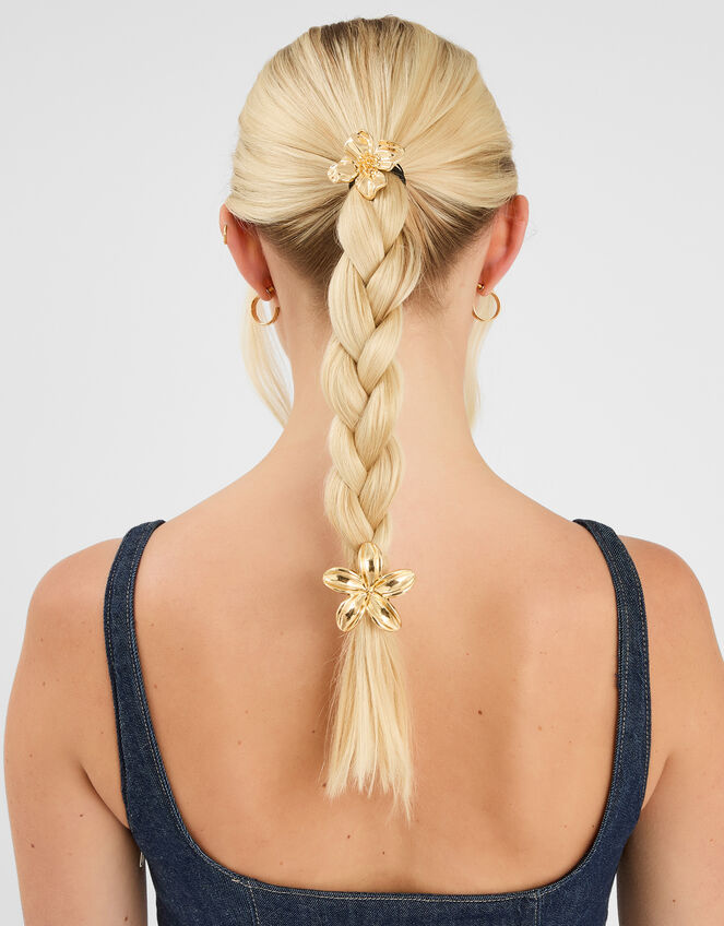 2-Pack Metal Flower Hair Bands, , large