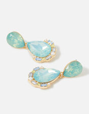Seascape Stone and Halo Short Drop Earrings, , large