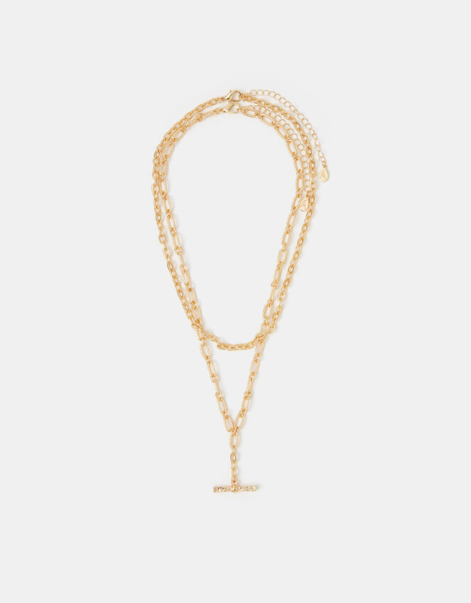 2-Pack T-Bar Chain Necklaces, , large