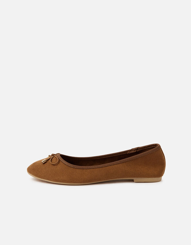 Sophia Bow Ballerina Flats, Tan (TAN), large