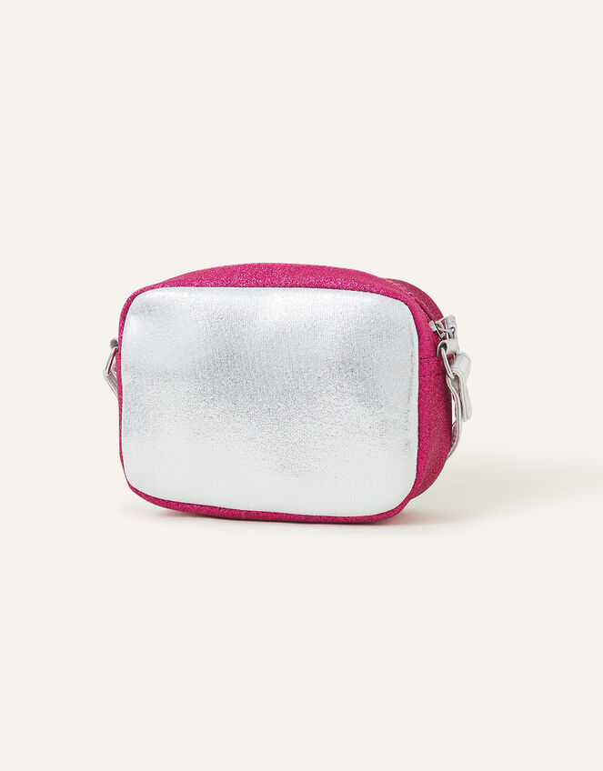 Girls Glitter Panel Cross-Body Bag, , large
