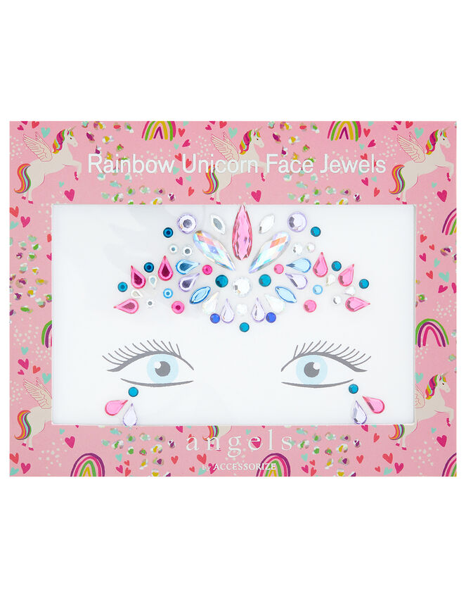 Rainbow Unicorn StickOn Face Jewels Gifts for girls Accessorize Global