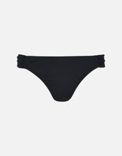 Ruched Bikini Briefs, Black (BLACK), large