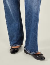 Bow Detail Ballerina Flats, Black (BLACK), large