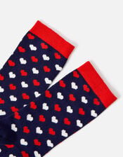Mini Nautical Hearts Socks , , large
