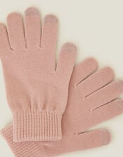 Super Stretch Touch Screen Gloves, Pink (PALE PINK), large