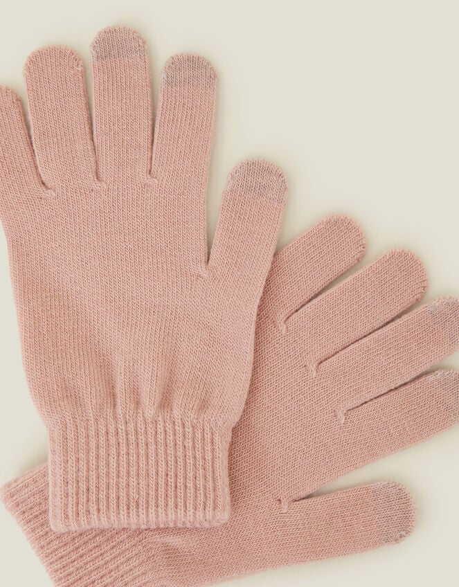 Super Stretch Touch Screen Gloves, Pink (PALE PINK), large