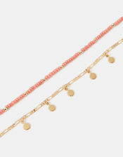2-Pack Sun Charm Anklets, , large
