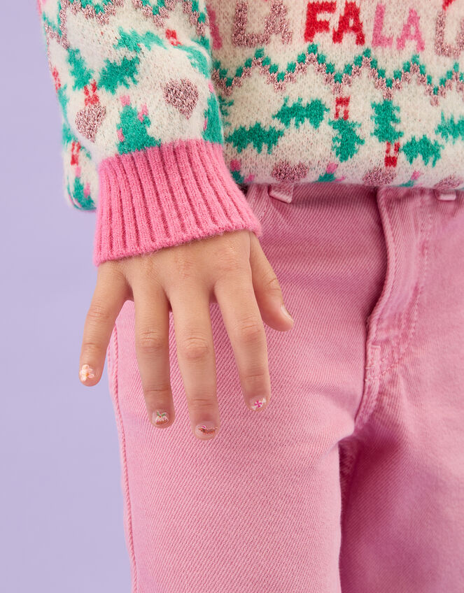 Girls Christmas Nail Stickers, , large