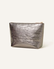 Large Metallic Makeup Bag, , large