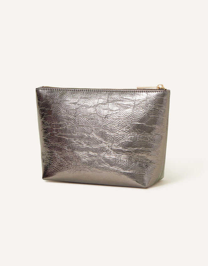Large Metallic Makeup Bag, , large