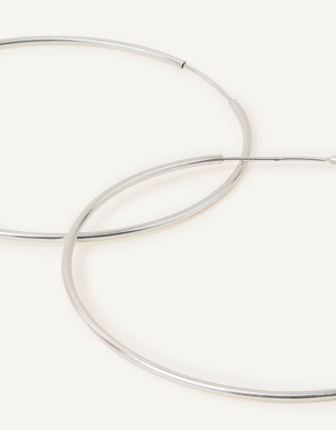 AMJ Grace Silver Large Hoop Earrings main image 0