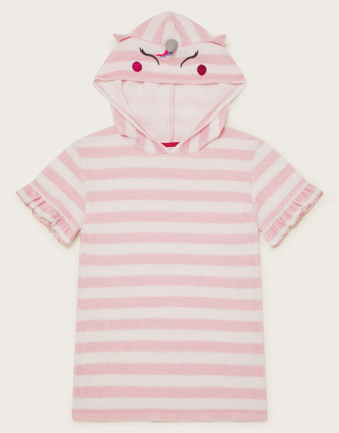 Girls Unicorn Towel Dress, Pink (PINK), large