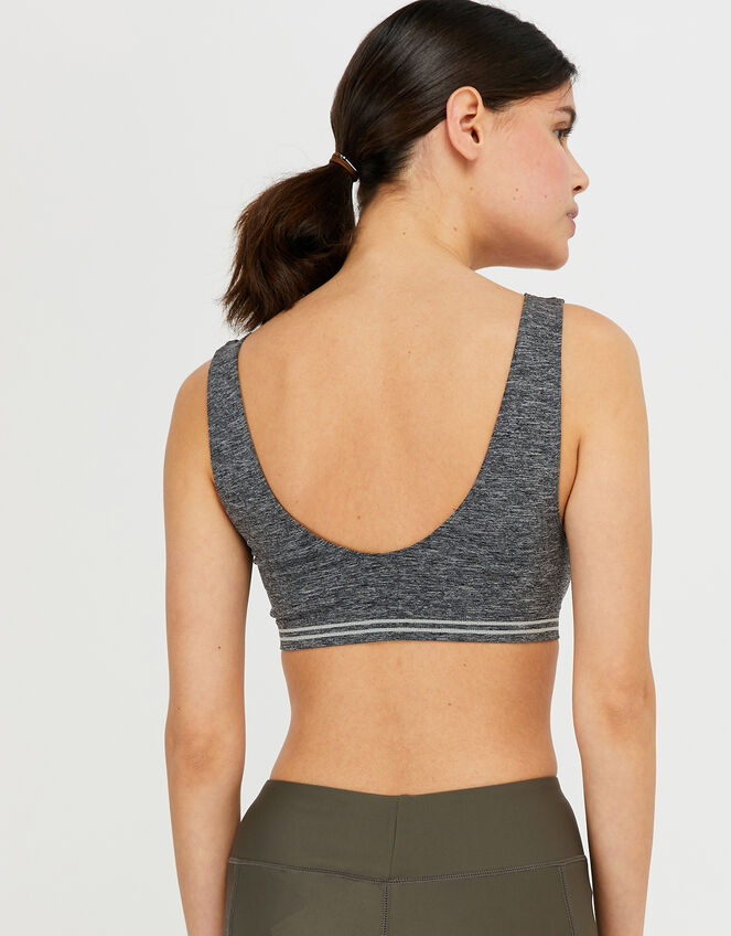 Seamless Sporty Crop Top, Grey (GREY), large