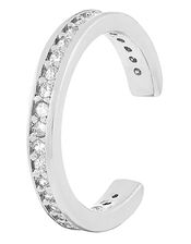 Platinum-Plated Pave Ear Cuff, , large