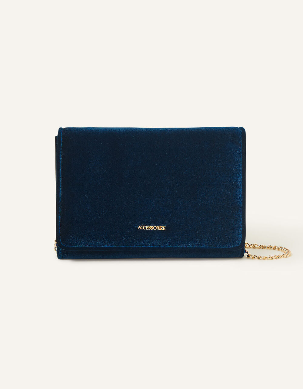 Velvet Cross Body Bag Teal Clutch bags Accessorize UK