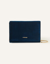 Velvet Cross Body Bag, Teal (TEAL), large