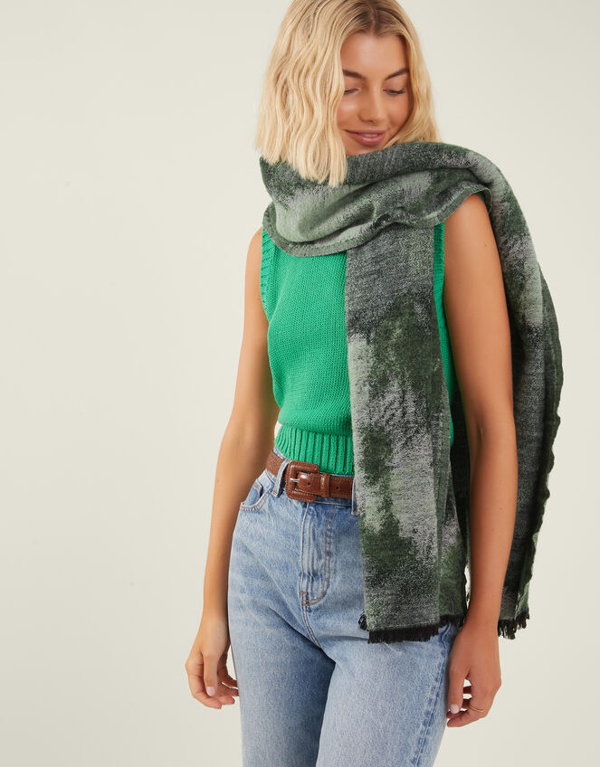 Abstract Woven Blanket Scarf, , large