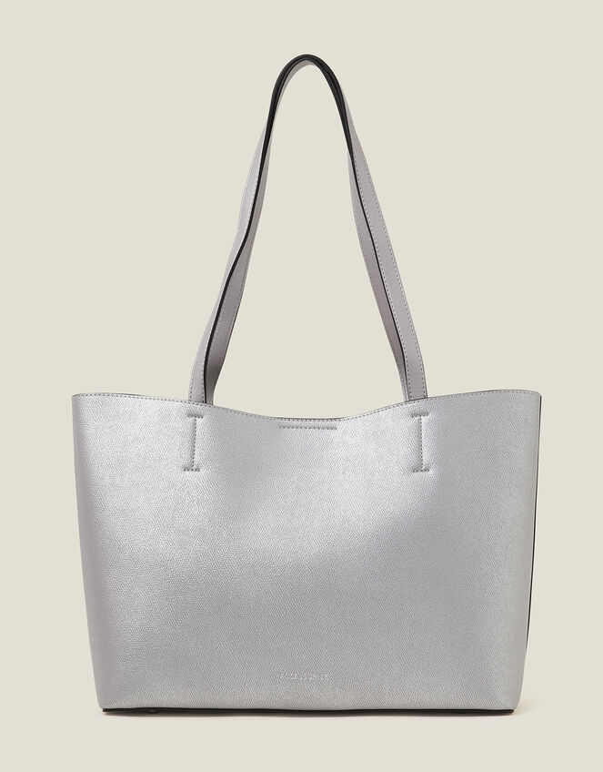 Leo Tote Bag, Silver (SILVER), large