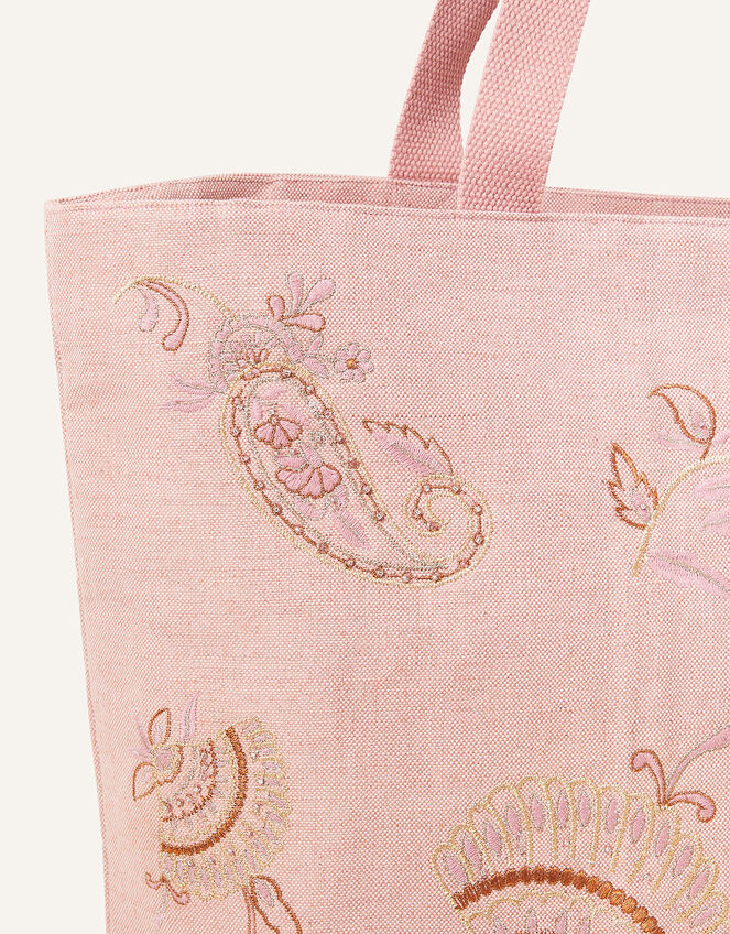 Embroidered Shell Beach Tote , , large