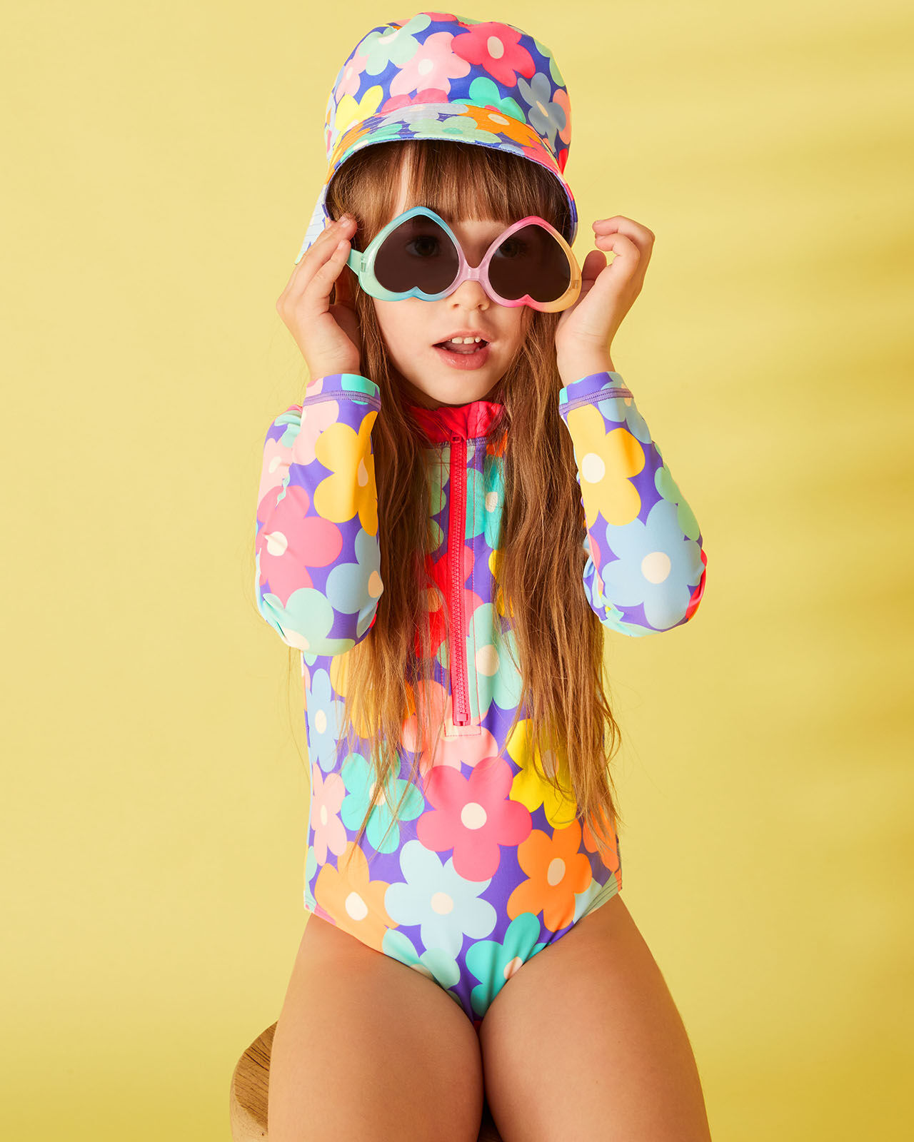 Girls Rainbow Ombre Heart Sunglasses Girls sunglasses