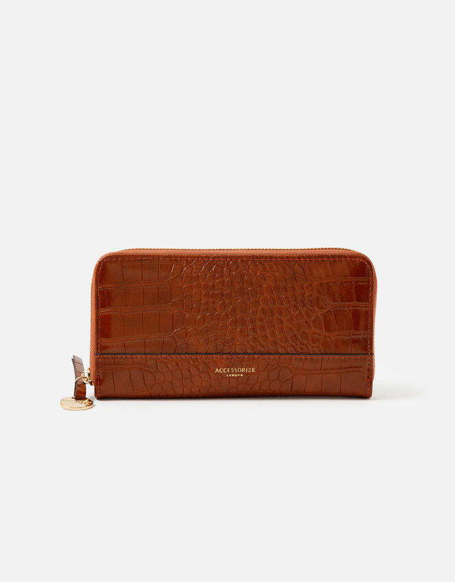 Large Zip Around Wallet, Tan (TAN), large