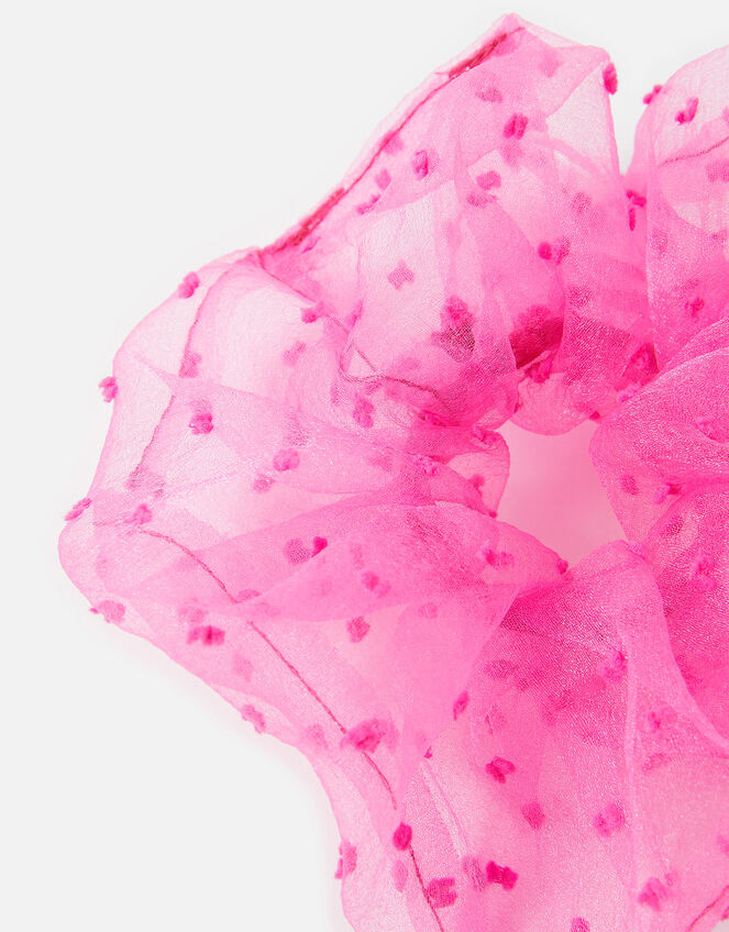 Dobby Spot Scrunchie, Pink (PINK), large