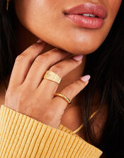 14ct Gold-Plated Bamboo Ring , Gold (GOLD), large