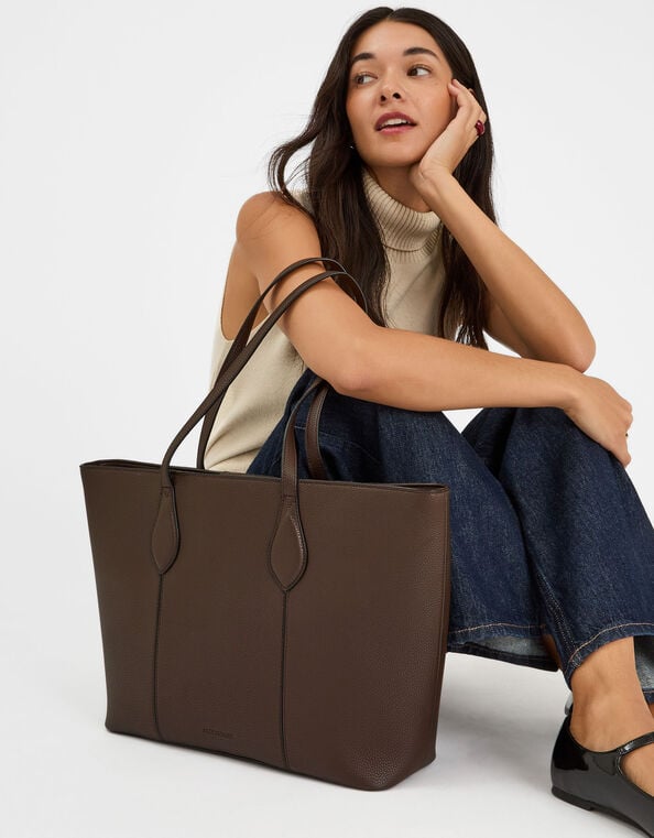 Laptop Tote Bag, Brown (CHOCOLATE), large