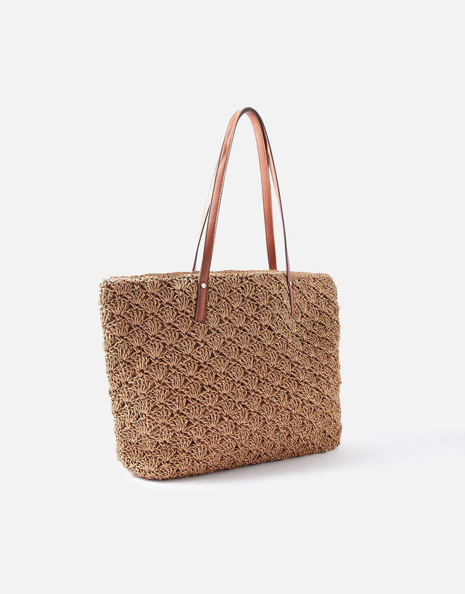 Julie Woven Shopper Bag, , large
