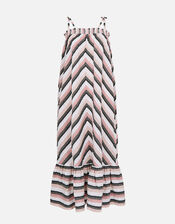 Stripe Tiered Maxi Dress, Multi (PASTEL-MULTI), large