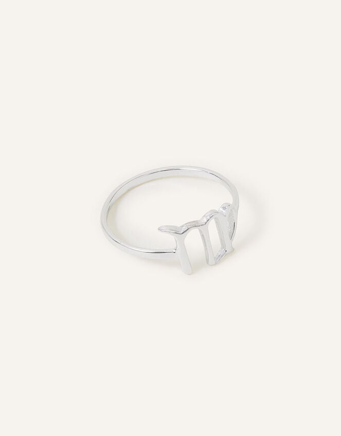Sterling Silver Zodiac Virgo Ring, Silver (ST SILVER), large
