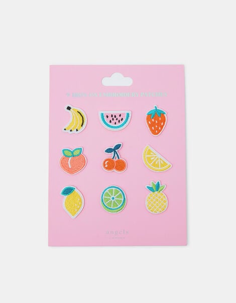9-Pack Girls Fruit Iron On Embroidery Patches, , large
