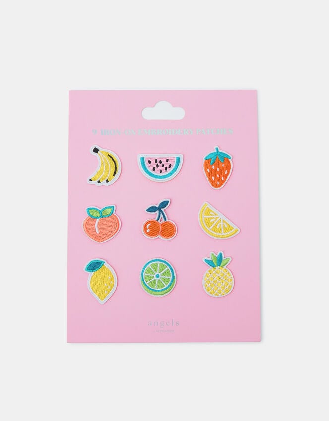 9-Pack Girls Fruit Iron On Embroidery Patches, , large