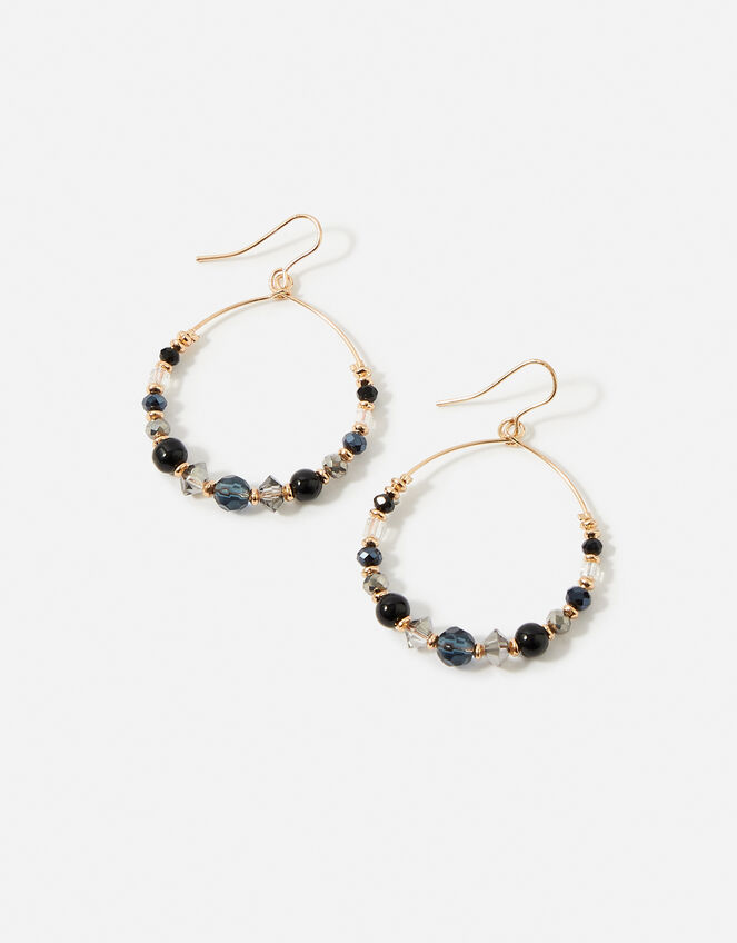 Beaded Hoop Earrings, , large