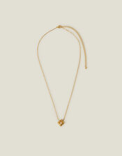14ct Gold-Plated Stainless Steel Clover Pendant Necklace, , large