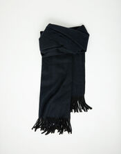 Holly Super-Soft Blanket Scarf, Navy, large