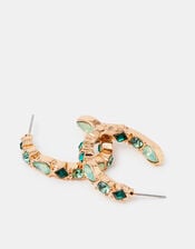 Gemstone Hoop Earrings, , large