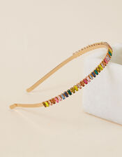 Rainbow Baguette Gem Headband, , large